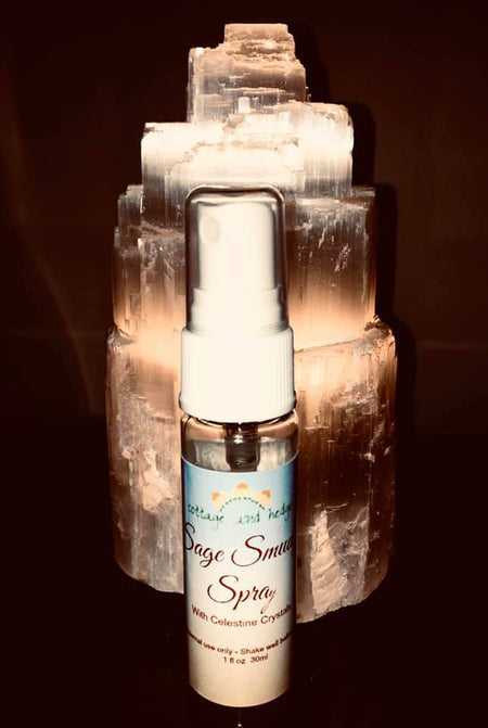 bottle of sage smudge spray