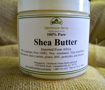 shea butter in a container