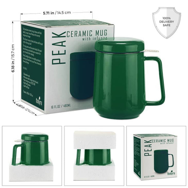 Peak Green Porcelain Mug 19 oz – Glenbrook Farms Herbs and Such