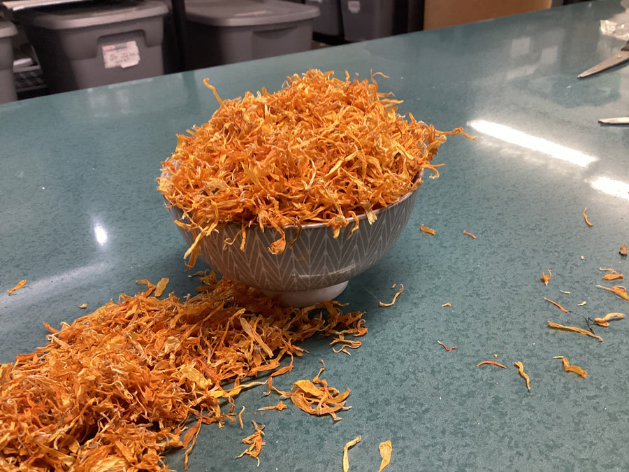 Calendula petals and flowers