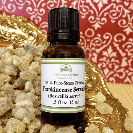 Frankincense Serrata essential oil bottle photo