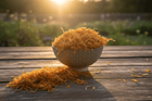Orange Calendula Petals at Dawn