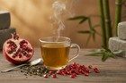 Pomegranate Green Tea - Dark Yellow Brew