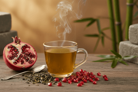 Pomegranate Green Tea - Dark Yellow Brew