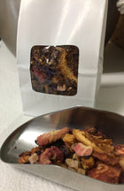 again showing the big pieces of dried fruit in this tea