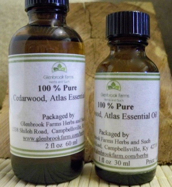 Cedarwood Atlas Essential Oil from glenbrookfarm.com