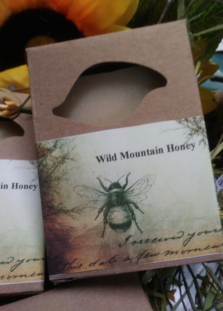 brown box of wild mountain honey soap