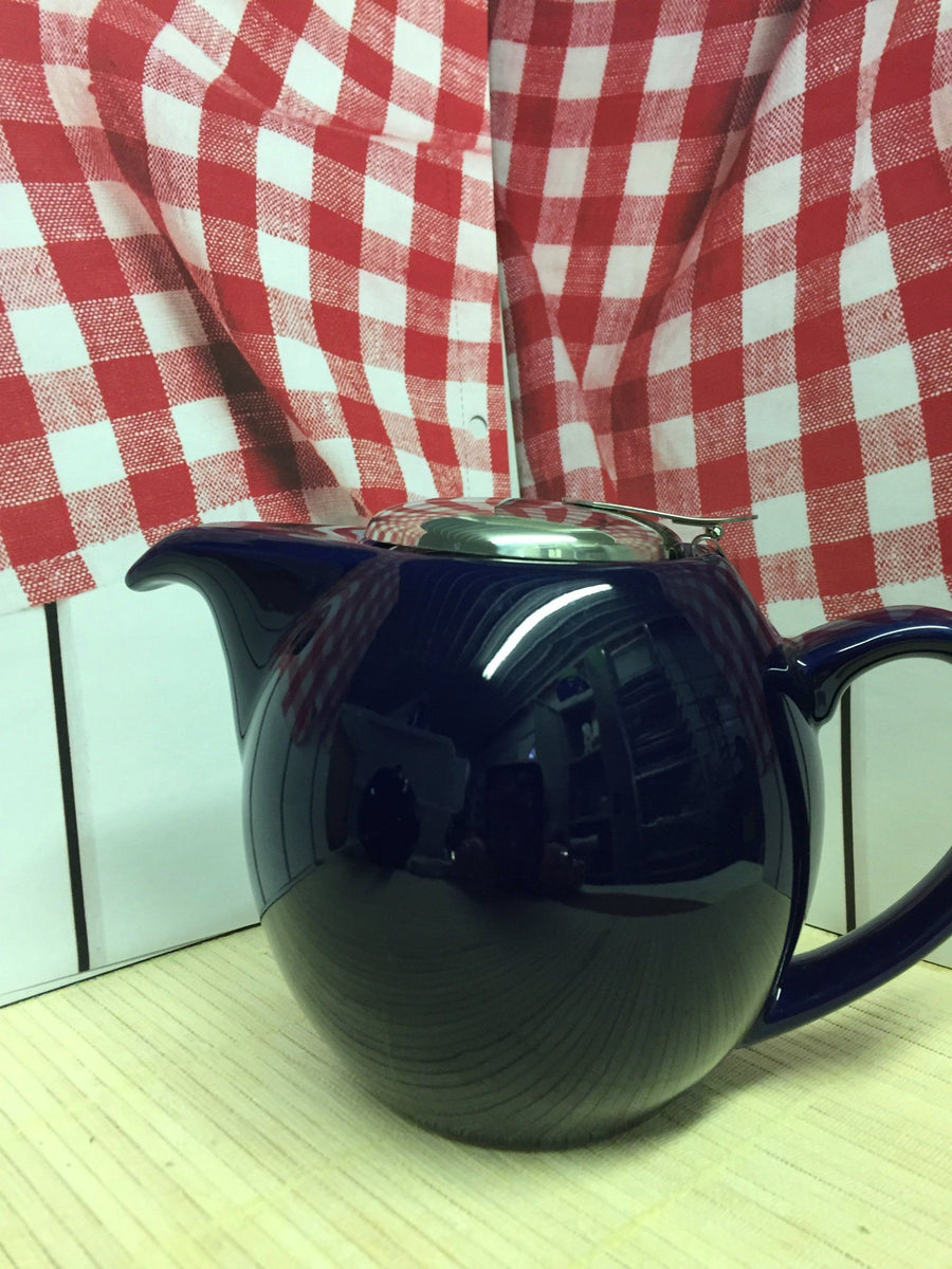 dark blue teapot