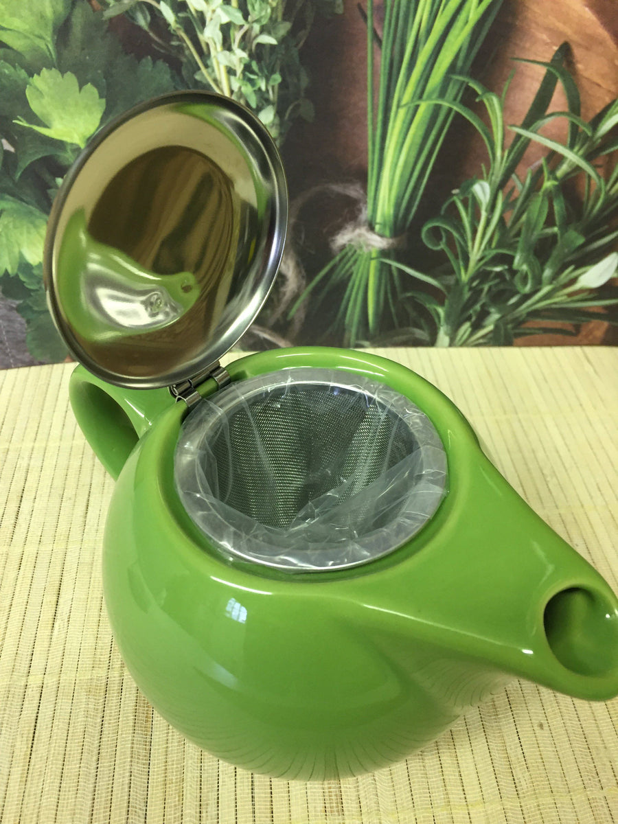 lime colored tea pot