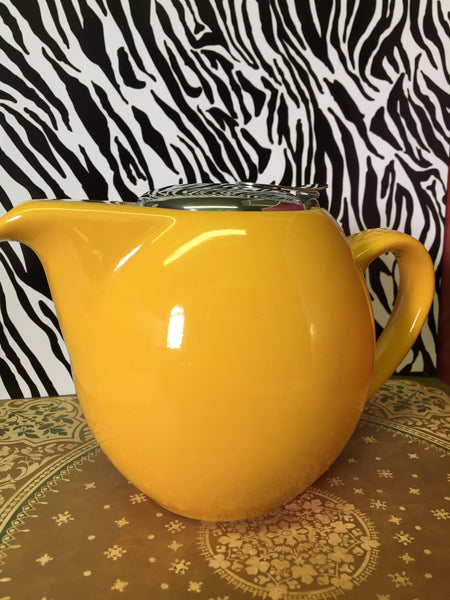 mustard yellow 4 cup clipper tea pot