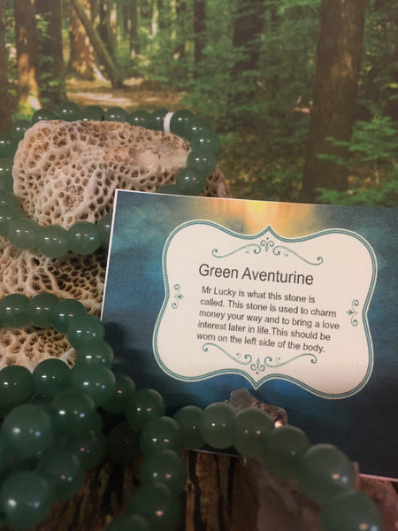 green aventurine bead bracelet