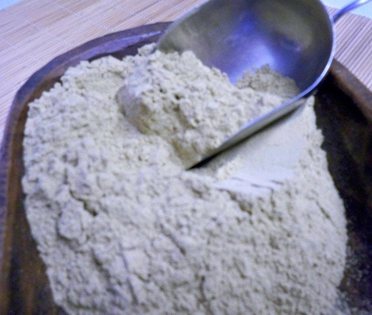 Ashwagandha root powder in a bowl