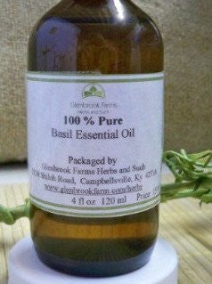Bottle of Basil oil