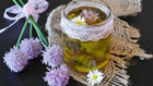 oil infused with chive flowers at www.glenbrookfarm.com