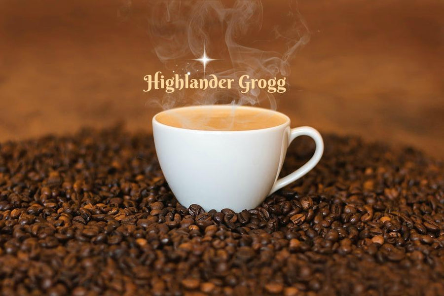 cup of coffee called highlander grogg