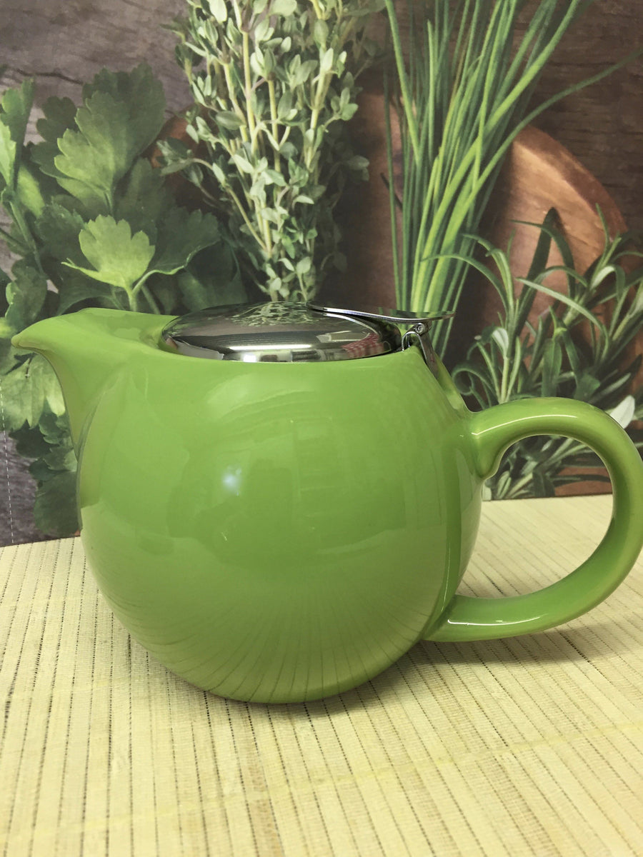 lime colored tea pot