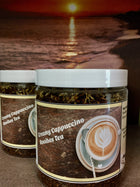 cappuccino rooibos tea in jar
