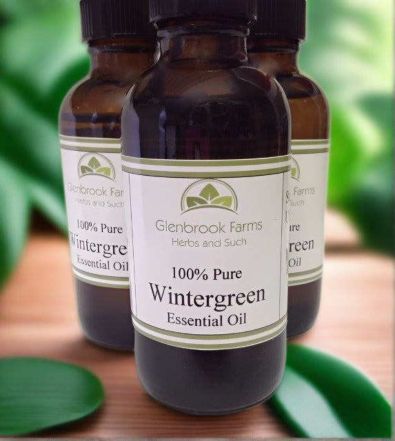 wintergreen essential oil bottle
